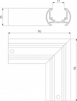 Соединитель угловой L-образный для треков накладных Elektrostandard Slim Magnetic a065259