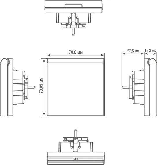 Donel R98 METAL никель накладка для розетки Schuko с с крышкой, 16A 250 В~, серия DA