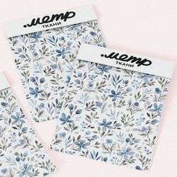 Ткань барби незамысловатые цветы с листьями