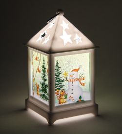 XM-837/2 Новогодний фонарь с подсветкой белый