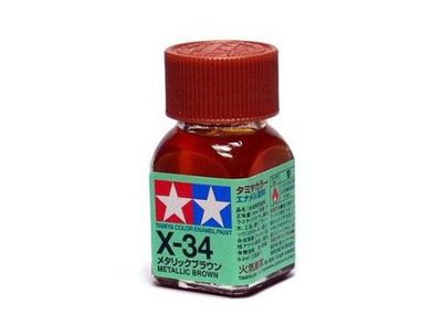 X-34 Краска Tamiya Коричневый Металлик (Metallic Bronze), эмаль 10мл