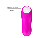 Вибропуля 9см с рёбрышками и выносным пультом управления Baile Pleasure Shell BI-014150