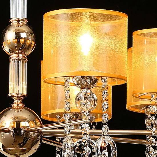 Люстра потолочная ILLUMICO E14  IL6219-8P-27 GD