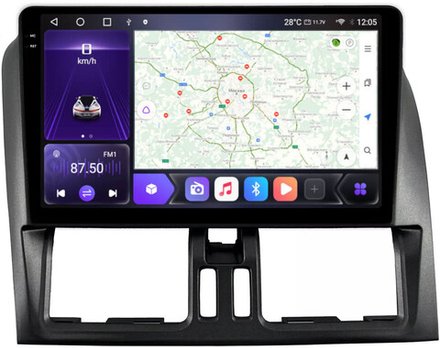 Магнитола для Volvo XC60 2008-2017 - Carmedia SF-9004 QLed+2K, Android 12, ТОП процессор, CarPlay, SIM-слот (только с установкой в Москве)