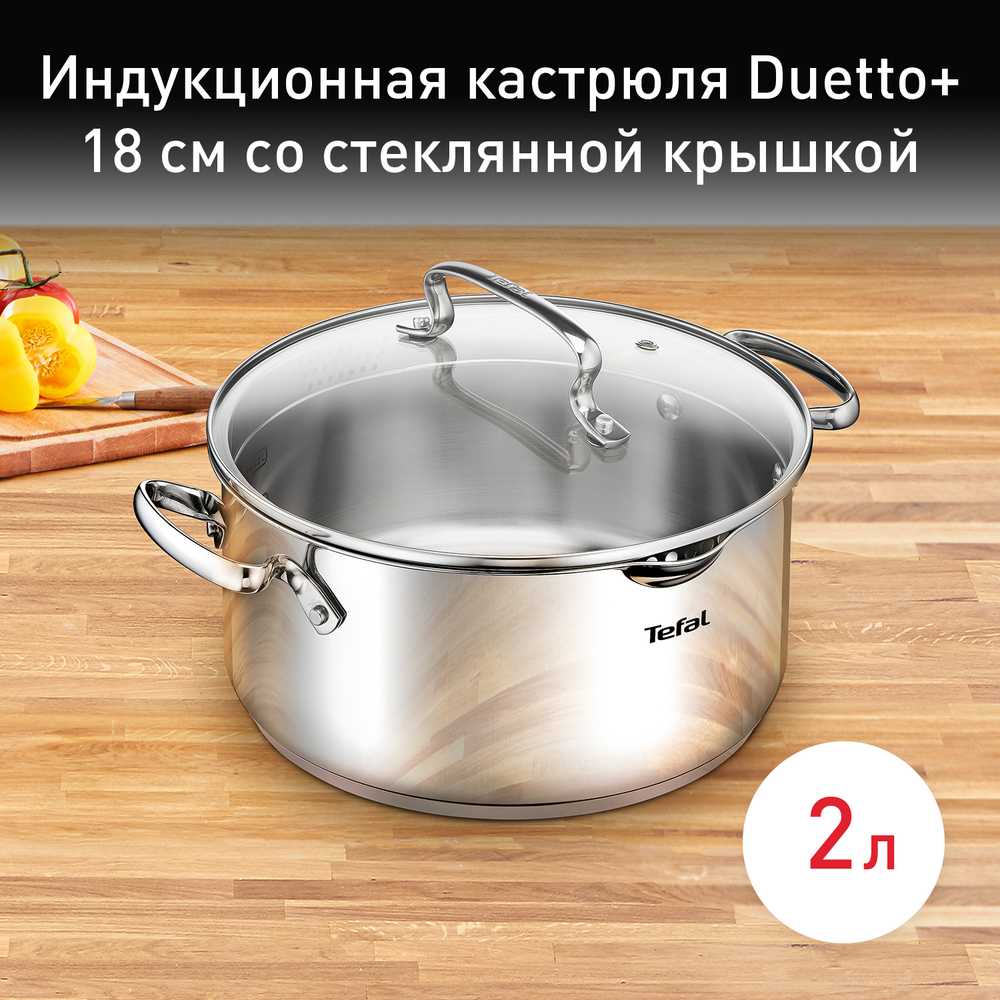 Кастрюля с крышкой Tefal Duetto+ 2 л 18 см G7194356