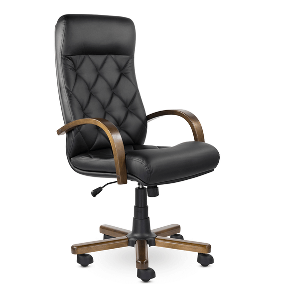 Кресло К-10 Верона В дерево D8 (темный орех) К01 (черный)