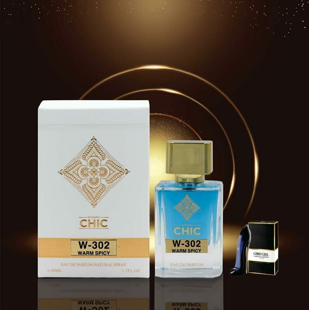Стойкий парфюм Chic W-302 Warm Spicy edp for women 50 ml. (Carolina Herrera Good Girl)