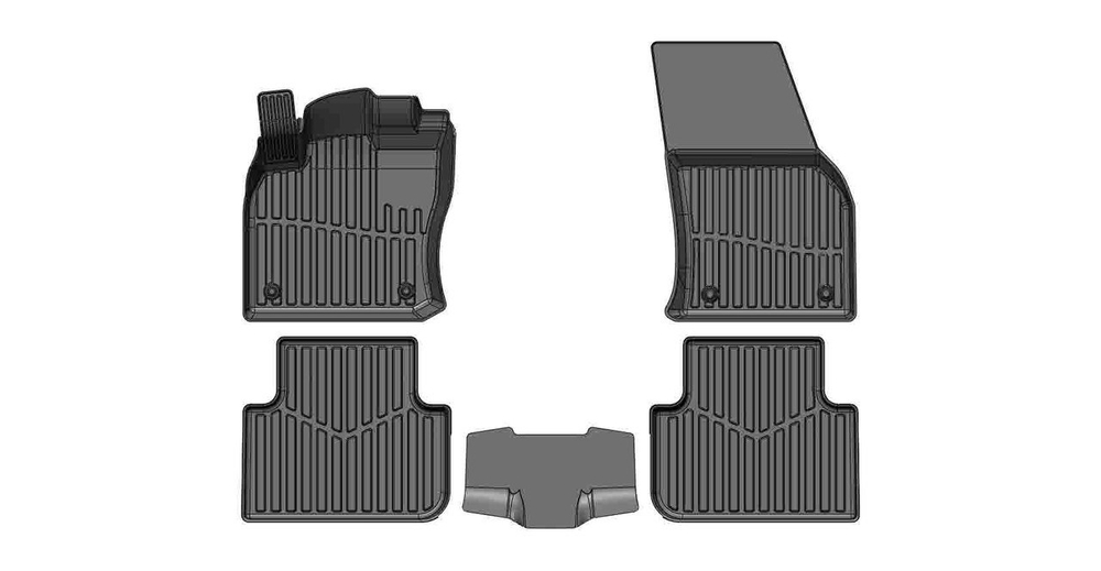 Коврики резиновые в салон 3D PREMIUM для Volkswagen Tiguan (2016-) SRTK.PR.W.TIG.16G.02X55