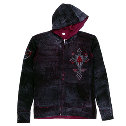 Толстовка Affliction Крест (Бордовый)