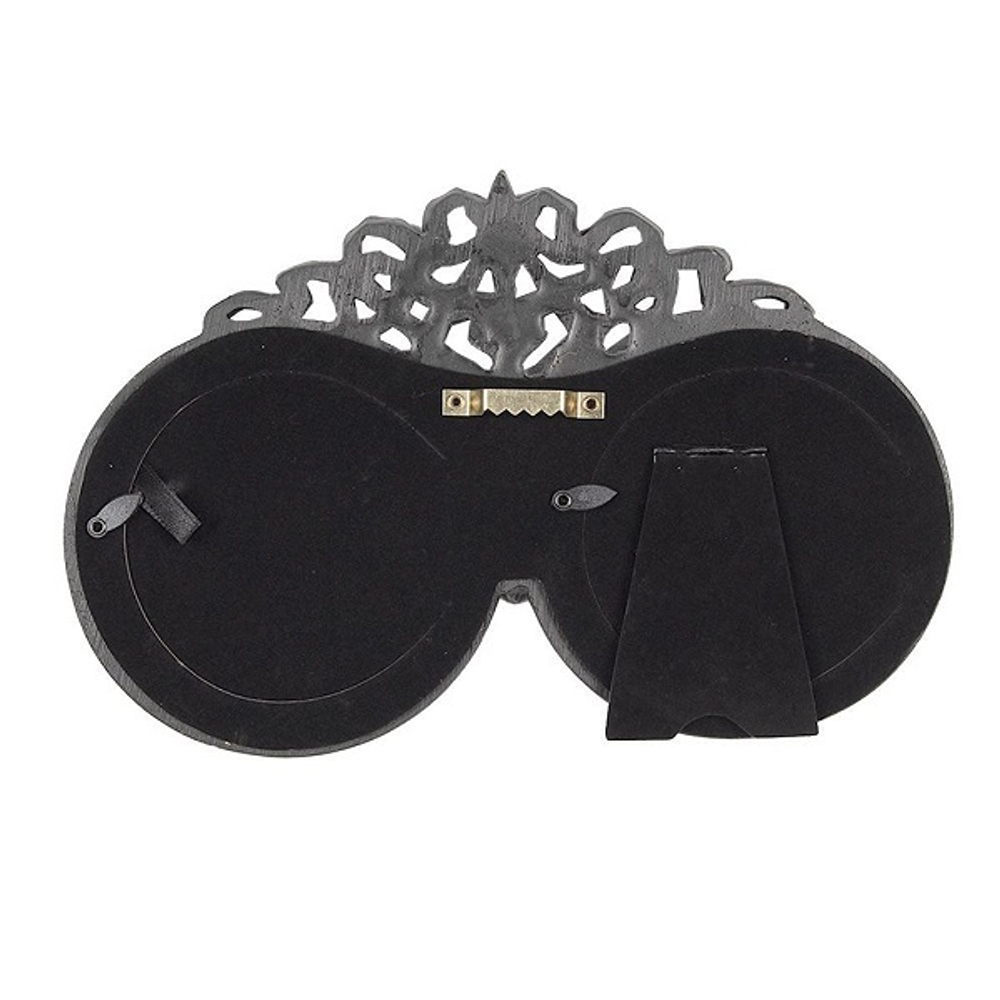 Фоторамка двойная "Бант" 23x2x15см (Фото 8см (2x) Поликерамика/стекло