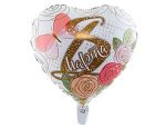 Шар (18''/46 см) Сердце, 8 МАРТА Розы