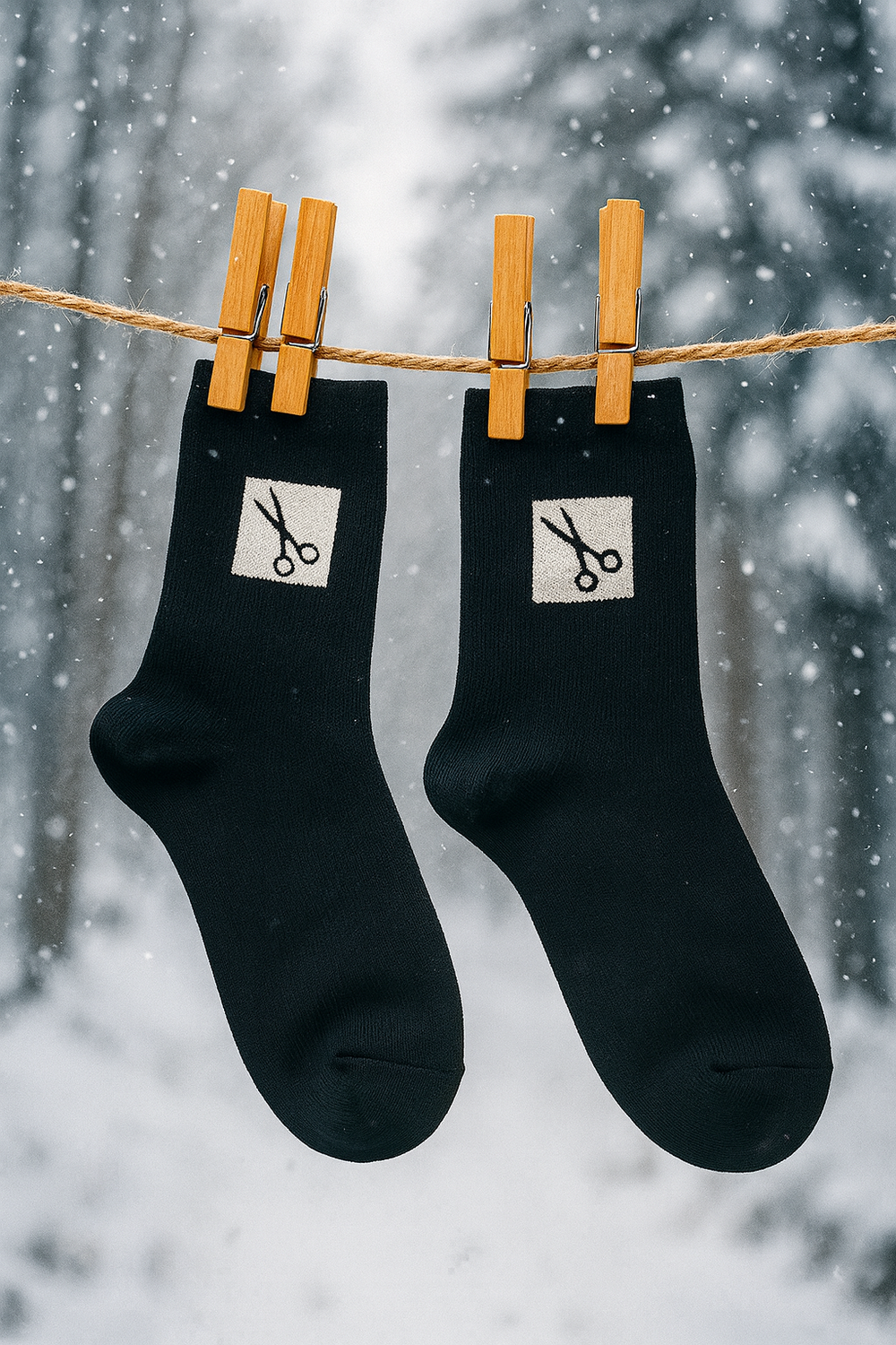 Носки хлопковые с вышивкой, 1 пара