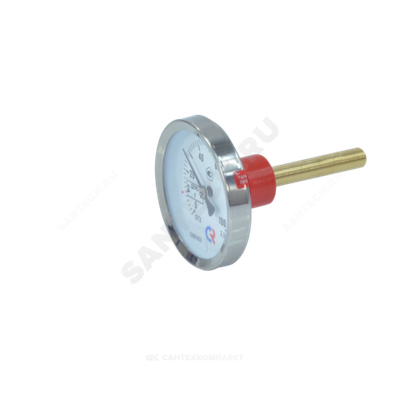 Термометр биметаллический осевой Дк63 100С L=100мм G1/2" БТ-31.211 Росма 00000002405