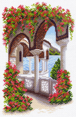 "Уголок Греции"-1480 канва с рисунком