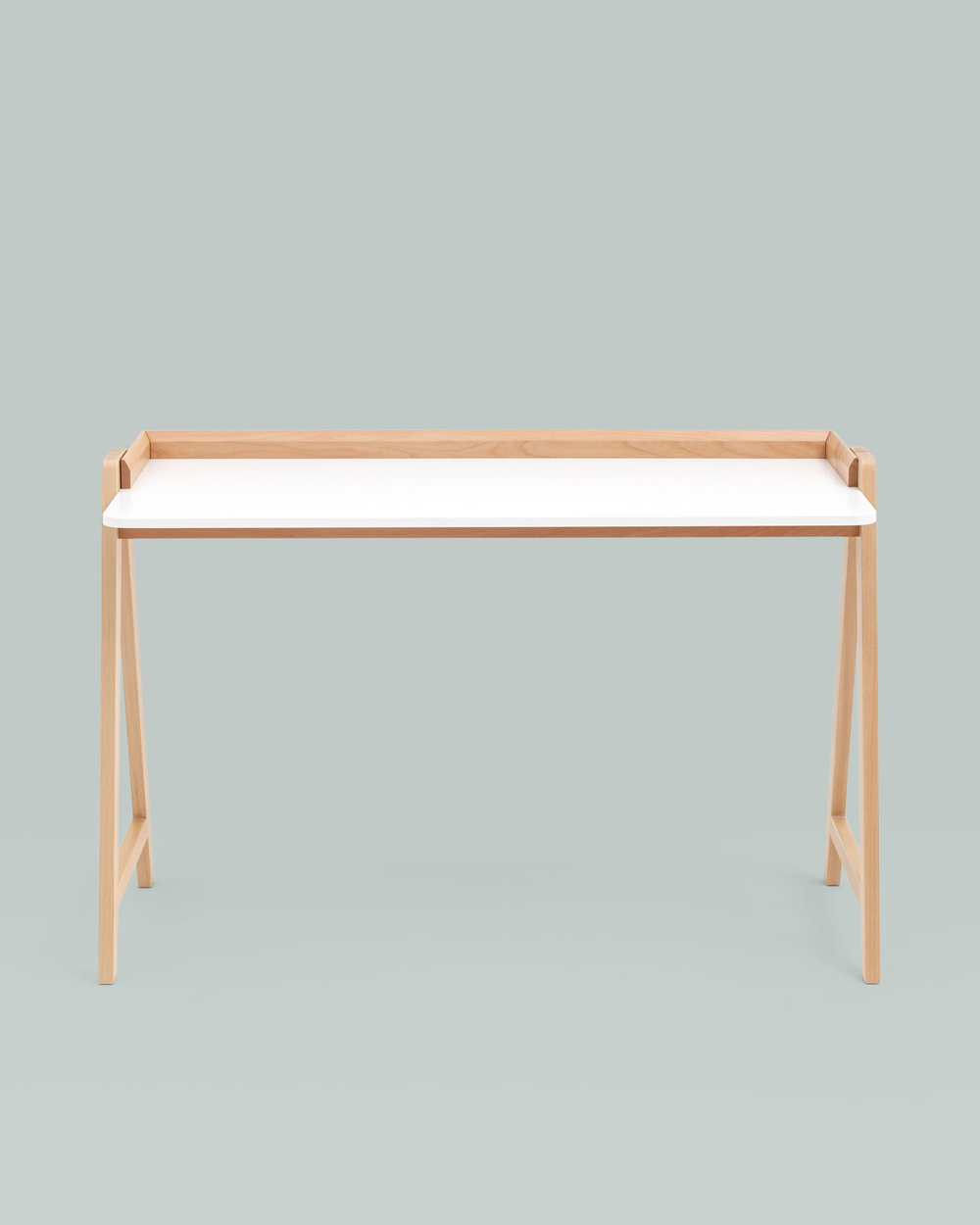 Стол письменный Pyramid 118*53 белый/светлое дерево