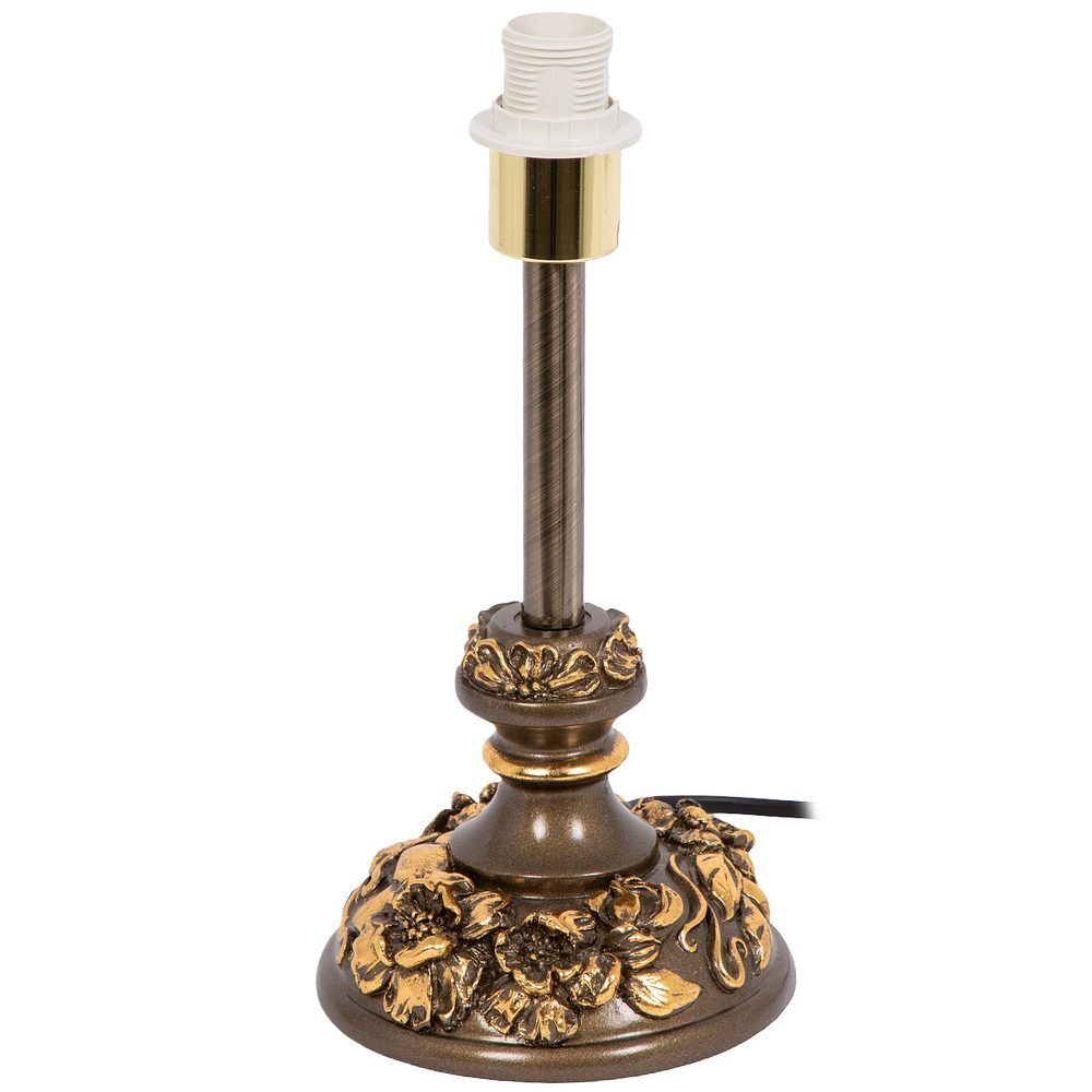 Настольная лампа Лето Weron Бронза с абажуром Адель Шоколад