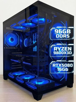 Игровой компьютер (системный блок) AMD Ryzen 7 9800X3D / NVIDIA GeForce RTX 5080 (16 Гб) / 96GB DDR5 / SSD 1TB / 850W