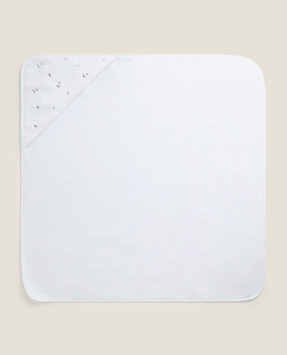 Zara Home Детское полотенце с капюшоном из хлопка, z amana biel, 80x80 см · 4661/423