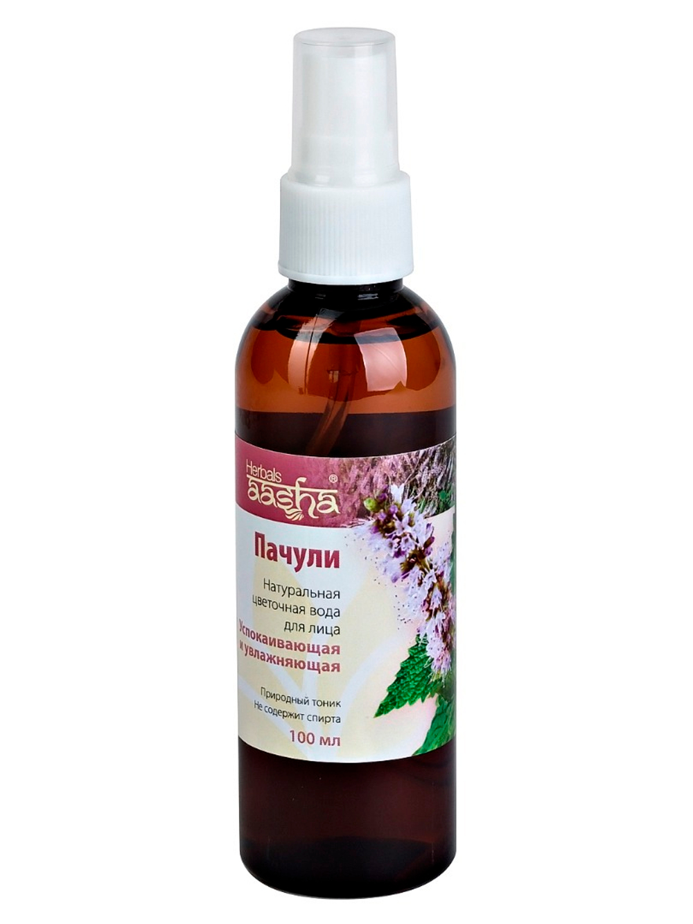 АКЦИЯ Цветочная вода Aasha Herbals Пачули, спрей, 100 мл