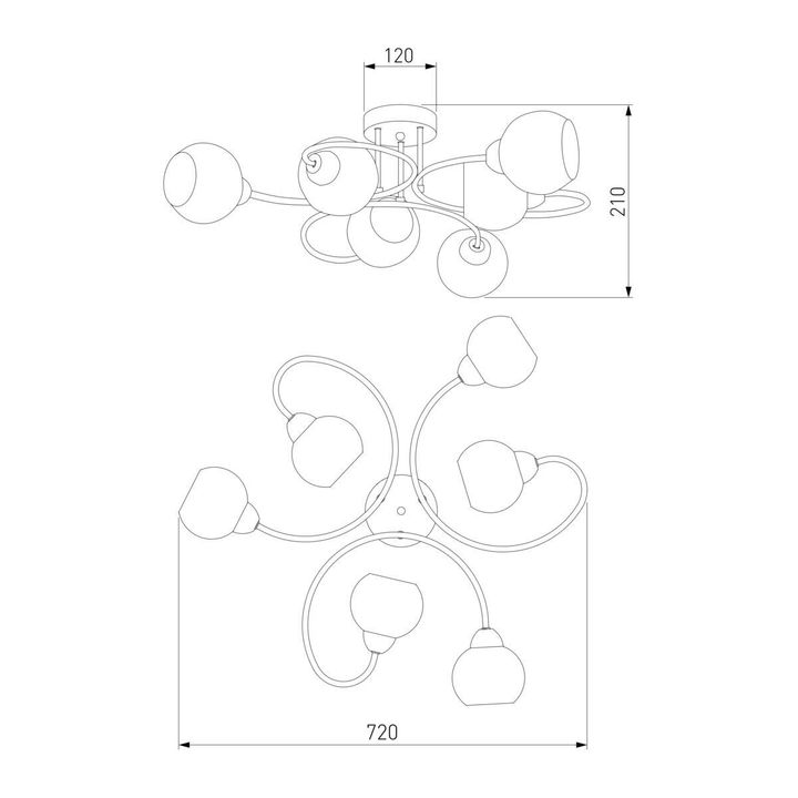 Потолочная люстра Eurosvet Tulia 30136/6 белый