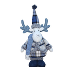 Новогодняя игрушка ручной работы, олень с рогами. Рождественское и новогоднее украшение под елку, стоячий