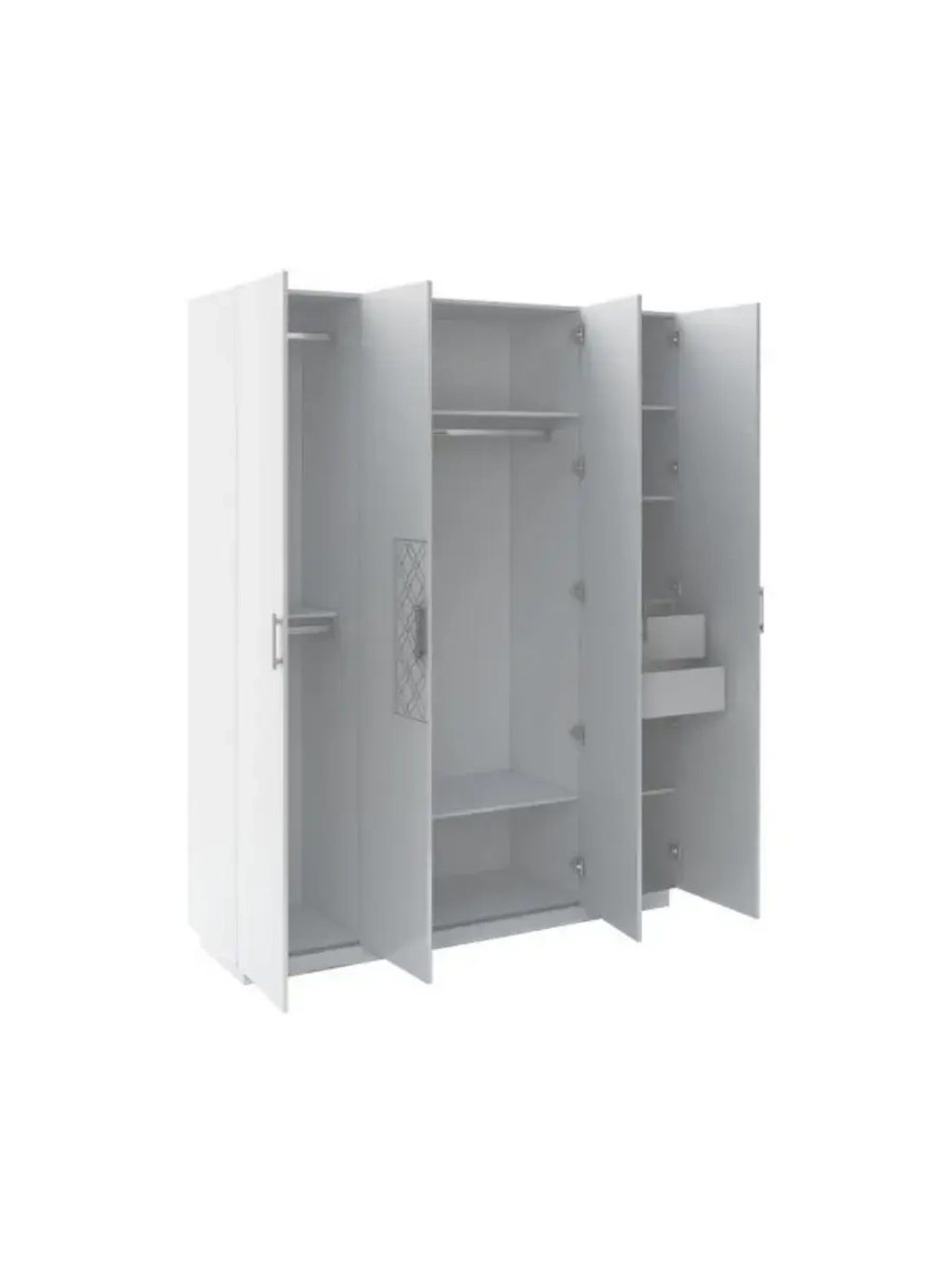 Шкаф для одежды распашной с полками 180х51х222 см