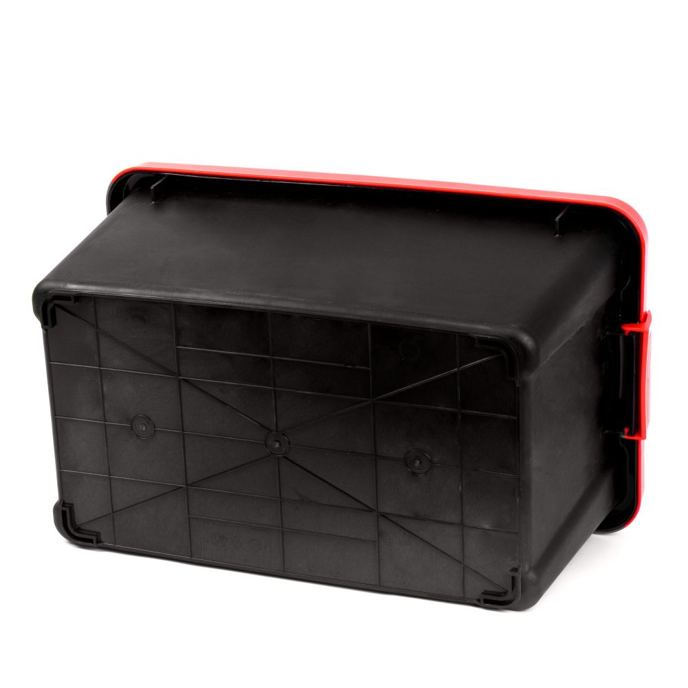 Ящик многофункц. особопрочный СЛЕДОПЫТ Expedition Box, 50 л, 700х360х320 мм, цв. черный/красный/3/