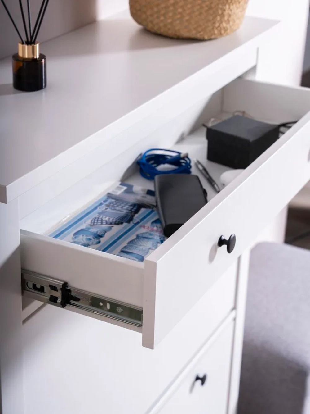 САГА тумба для обуви, 2 двери 1 ящик, 92х122 белая