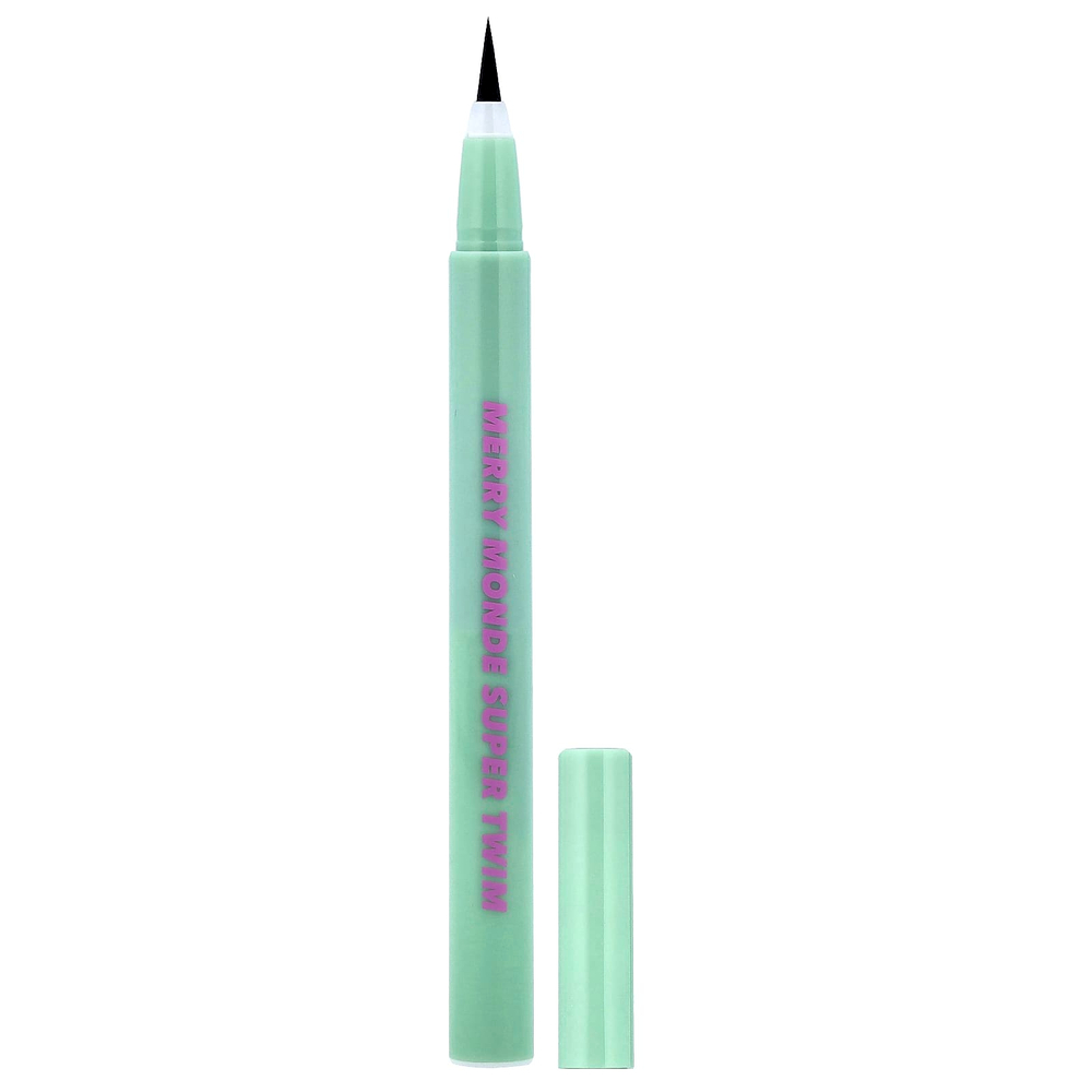 Merrymonde, Super Twim Pen, подводка для глаз, 01 Vivid Black, 0,5 мл (0,02 жидк. унции)