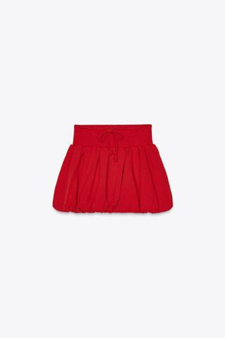 ZARA МИНИ-ЮБКА, НАСЫЩЕННЫЙ КРАСНЫЙ