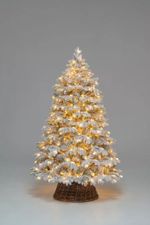Заснеженная елка с гирляндой «Аляска» (Литая+пвх) 3 м