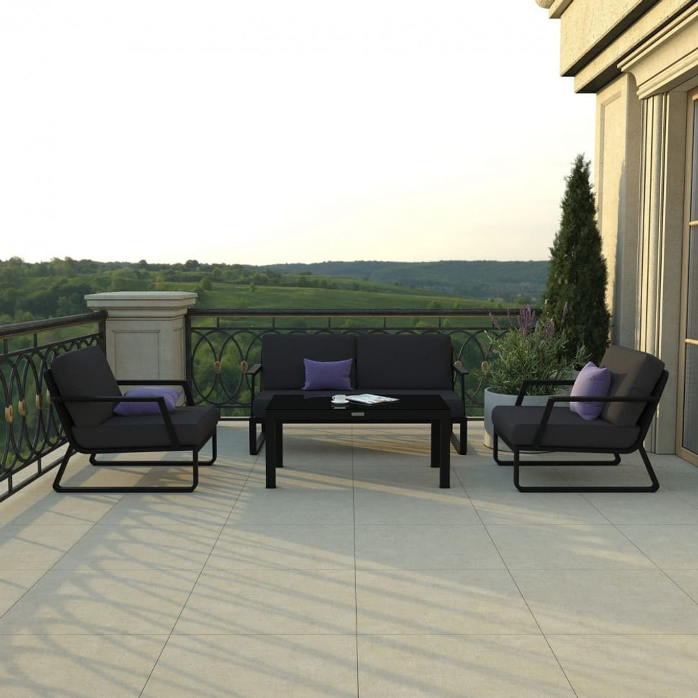 Диван двухместный Ideal Patio ЭСТИВО черный