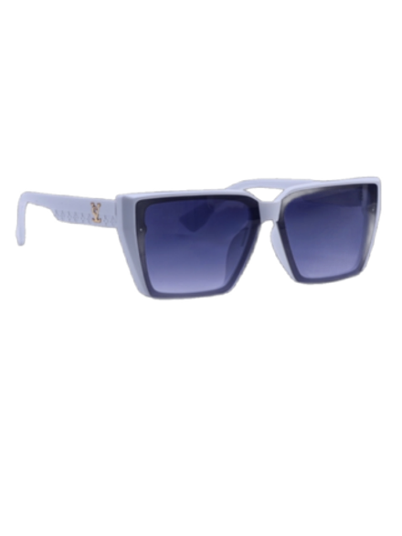 )MARVISIA Модные солнцезащитные очки/6132/Однотонные бело-серые линзы 3PV