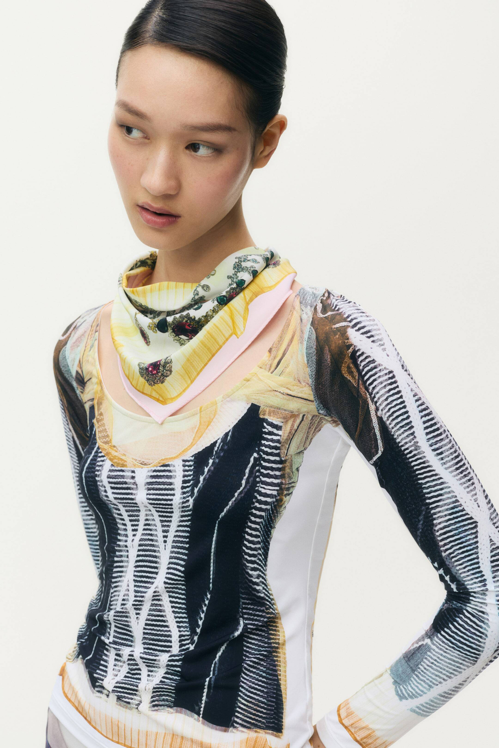 H&M - Glenn Martens Шелковый платок, желтый