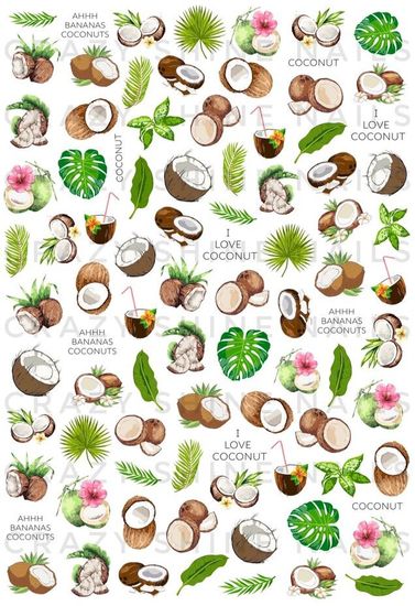 Слайдер-дизайн Crazy Shine Nails mini: Кокосы