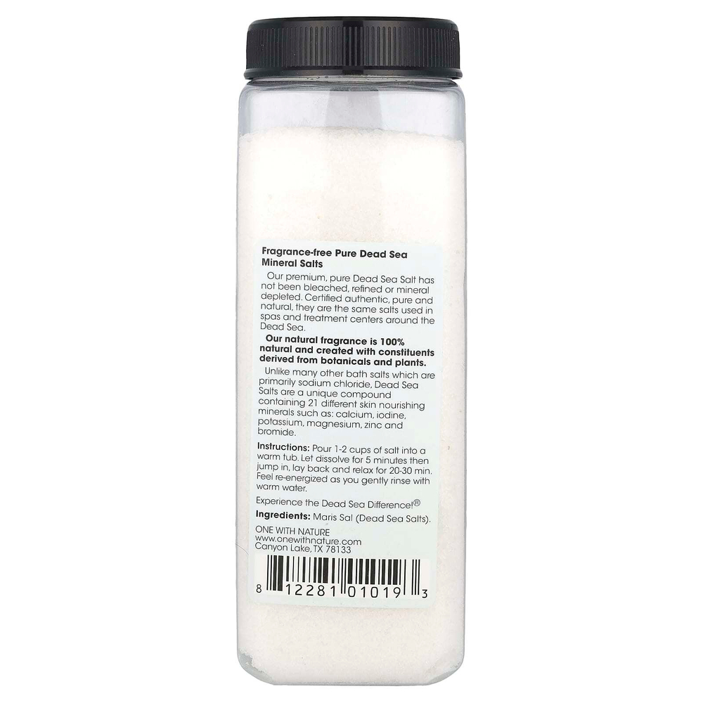 One with Nature, Dead Sea Spa, минеральные соли, детокс, без отдушек, 907 г (32 унции)