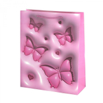 Пакет подарочный бумажный Alingar, (L+) 26х32х10 см, вертикальный, "Бабочки", матов. ламинация, эффект 3D, ассорти