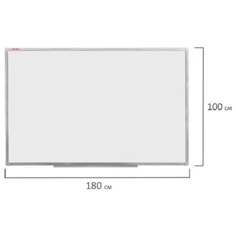 Доска магнитно-маркерная 100*180, Brauberg Стандарт, алюминиевая рамка