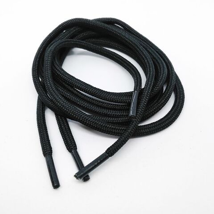 ШНУРОК ОБУВНОЙ С НАКОНЕЧНИКАМИ 80см*4мм, цвет  черный