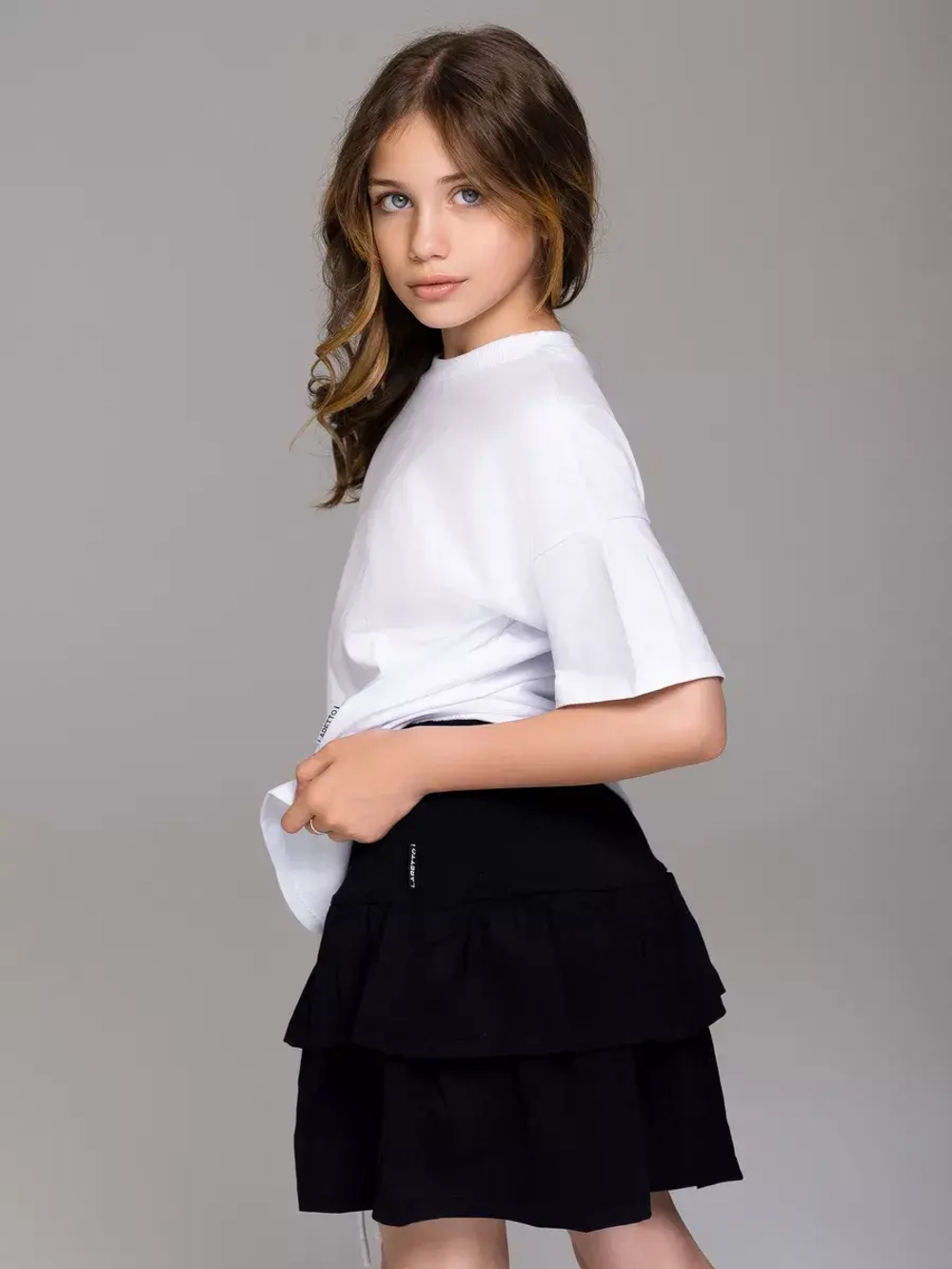 Черные юбка-шорты спортивная для девочки