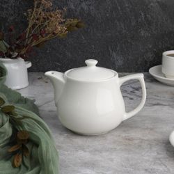 Чайник 450 мл d 10,1 см h11 см с фильтром белый фарфор P.L. Proff Cuisine [1]