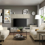 Тумба для ТВ - IKEA BESTÅ/BESTA, 300x42x211 см, серый, Бесто ИКЕА