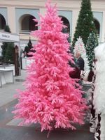 Заснеженная литая Розовая елка "Фэнтези"