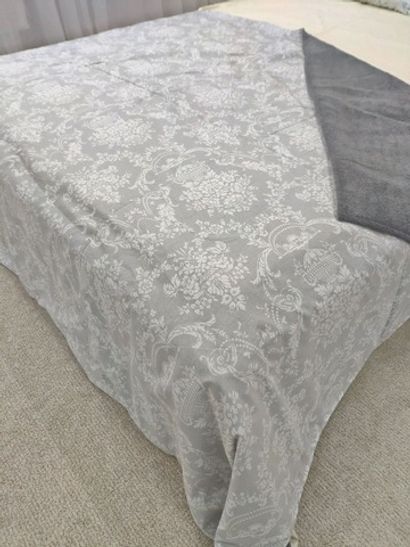 Плед-покрывало махра+поплин Турция, хлопок 145х205