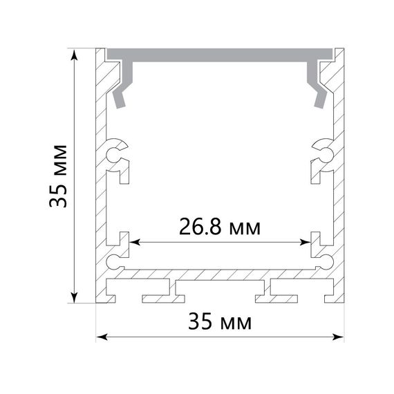 Профиль алюминиевый накладной Feron Линии света CAB256 10372