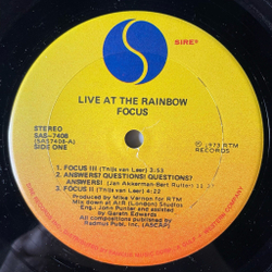 Винтажная виниловая пластинка LP Focus Live At The Rainbow (USA 1973)