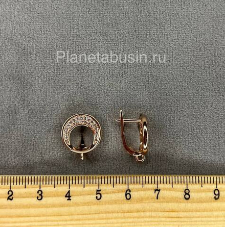 Швензы люкс (Корея) пара с микроцирконами 0553