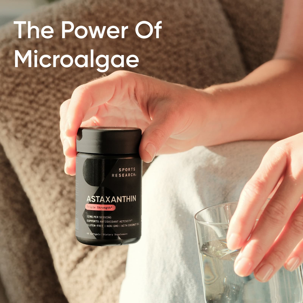 Sports Research, астаксантин тройной концентрации, 12 мг, 60 капсул