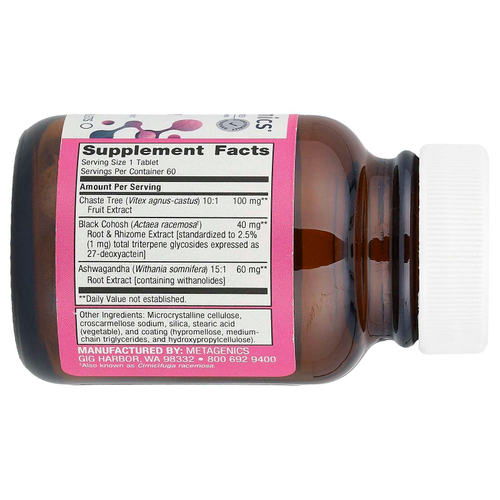 Metagenics, Chasteberry Plus®, добавка для поддержки ПМС, 60 таблеток