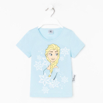 Футболка для девочек "Frozen" р.86-92, голубой 5067132 (Disney), 1 шт.